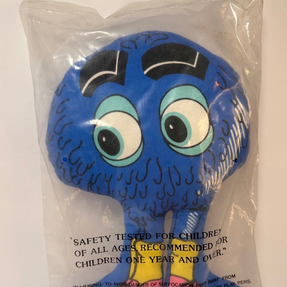 McDonald’s Fry Guy Plush 1987 Blue New in Bag 12” Vintage - Picture 2 of 8